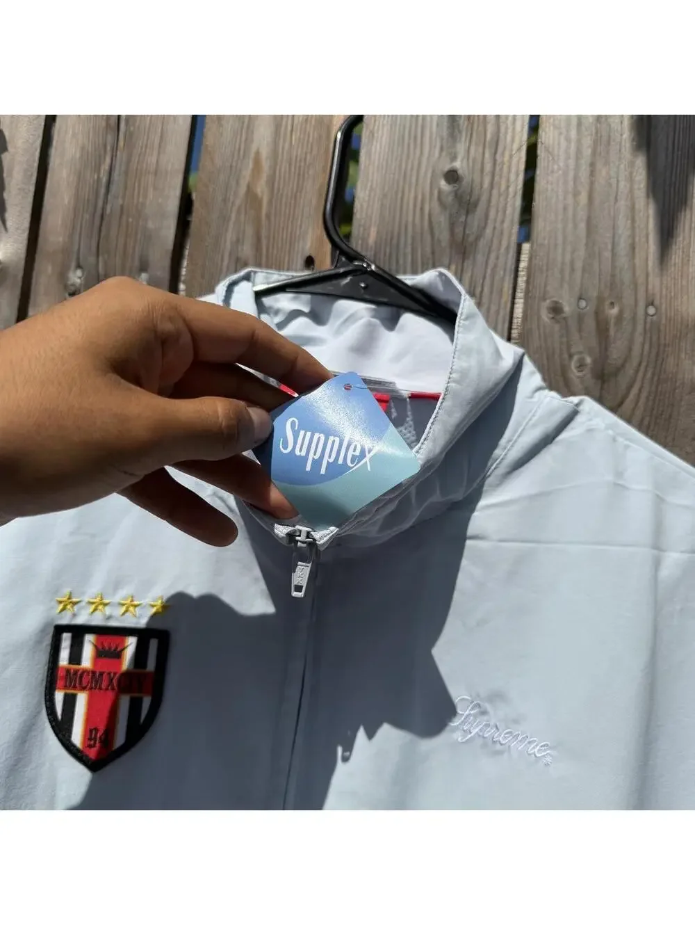 BRAND NEW Supreme Cross Track Jacket Light Blue